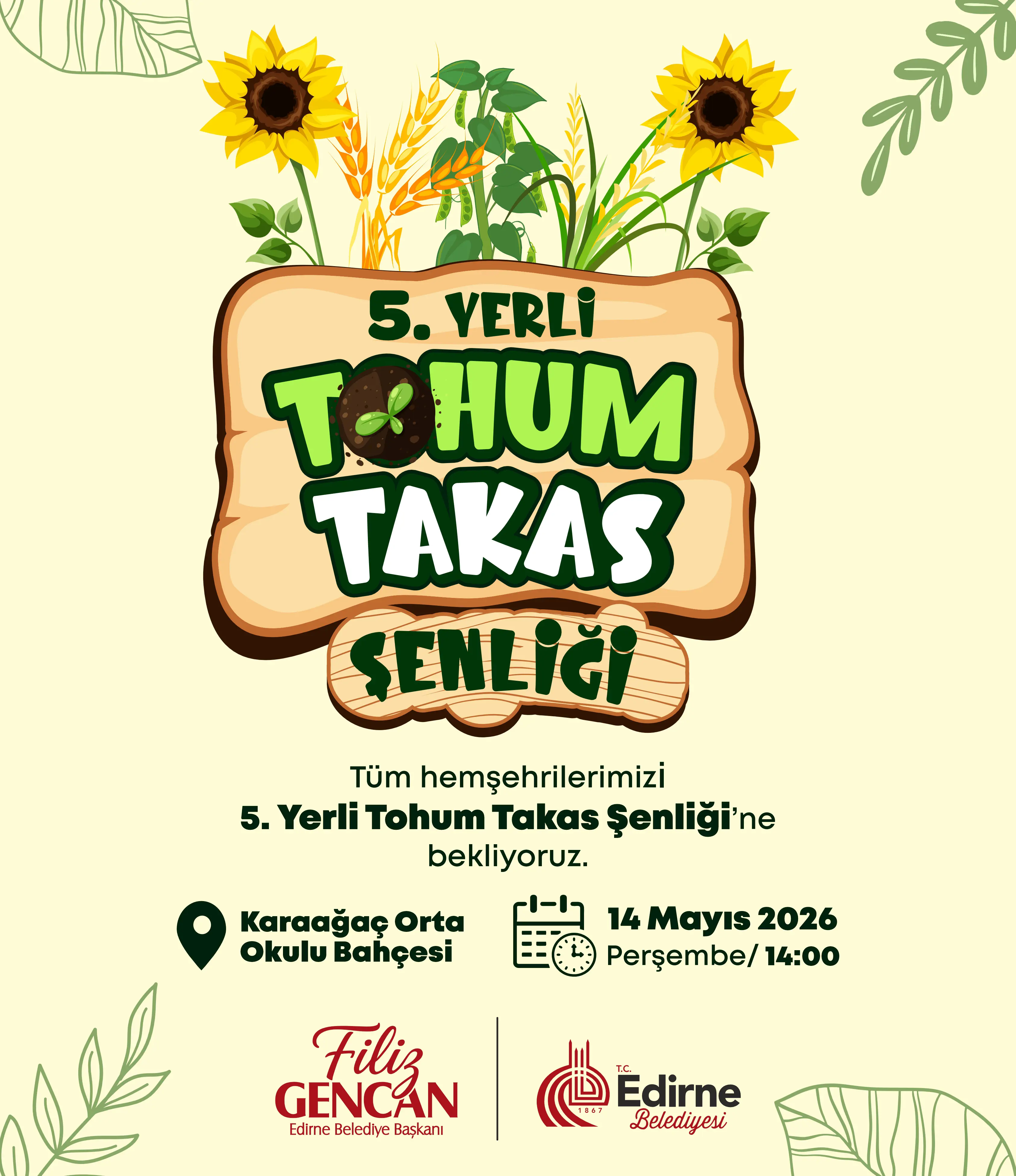 BEREKET PAYLAŞILIYOR: 5. YERLİ TOHUM TAKAS ŞENLİĞİ BAŞLIYOR